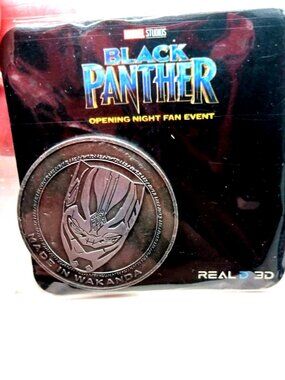 Black Panther Movie Opening Night Fan Event Collectors Token 2018